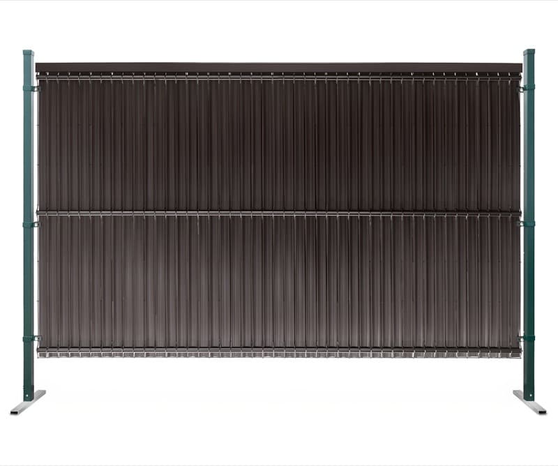 Listwy ogrodzeniowe pionowe szerokie 62-80mm 123x250cm RD02 Ciemnobrązowy