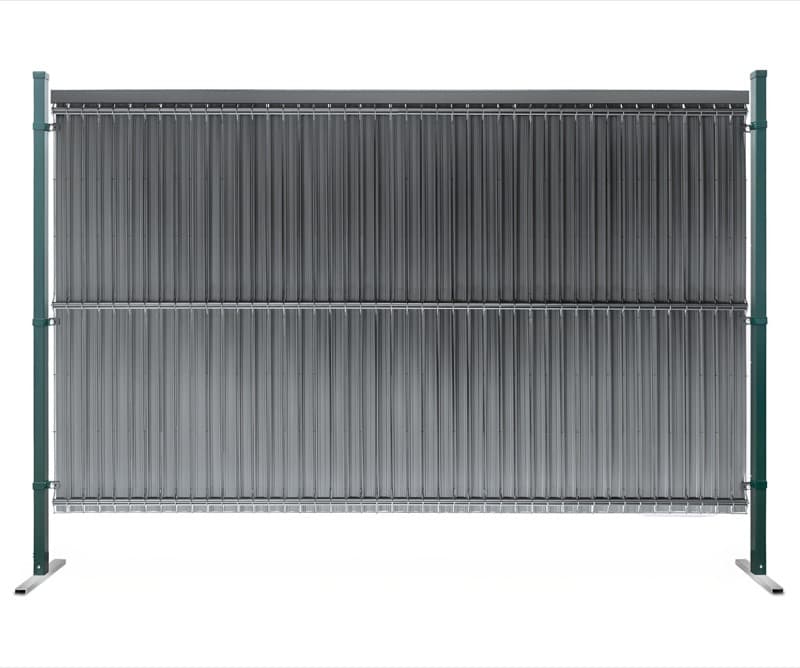 Listwy ogrodzeniowe pionowe wąskie 44-62mm 153x250cm RD03 Szary